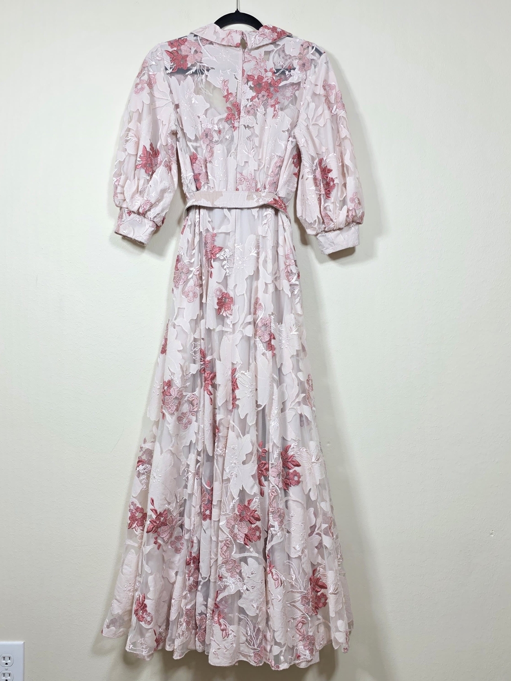 BADGLEY MISCHKA LACE APPLIQUE SHIRT DRESS SIZE 6 MSRP $1190 - Picture 5 of 14